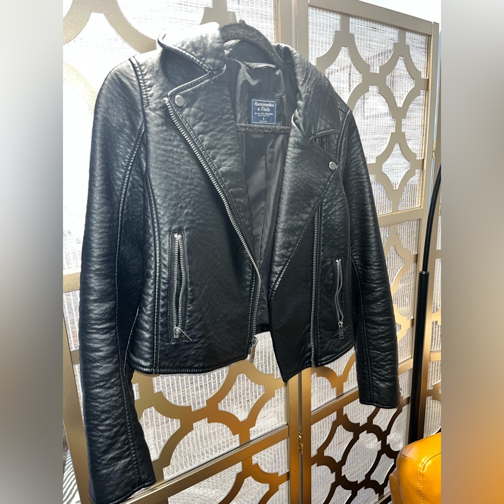 Abercrombie & Fitch Faux Leather Biker Jacket